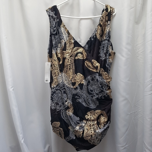 Siloett womens 1 piece plus size 26W swimsuit NWT - Picture 3 of 6